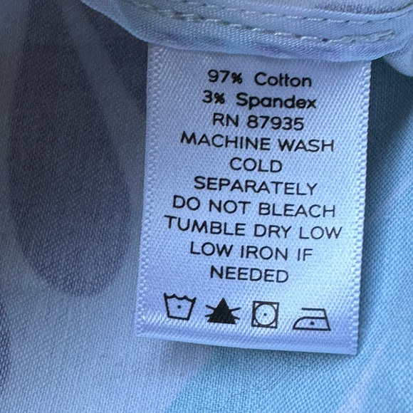 SUSAN GRAVER White W Purple Green Blues Floral Print Metal Buttons Jacket SZ 3X - Picture 10 of 13